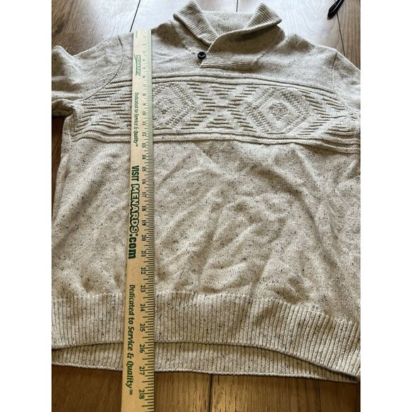 Chaps Men's Henley Sweater Elbow Pads‎ Pullover Button Shawl Collar Size M - Picture 4 of 16